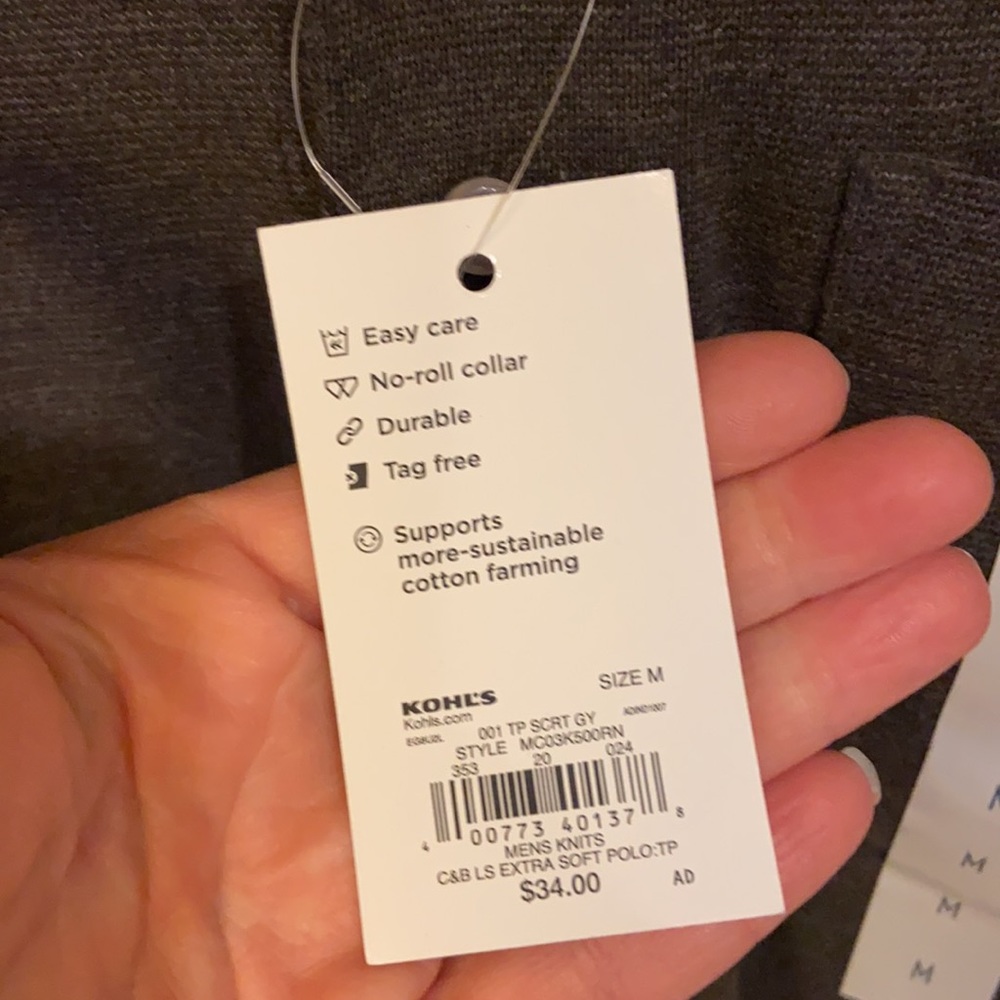NWT Croft and Barrow Button Long Sleeve Shirt - Picture 4 of 5